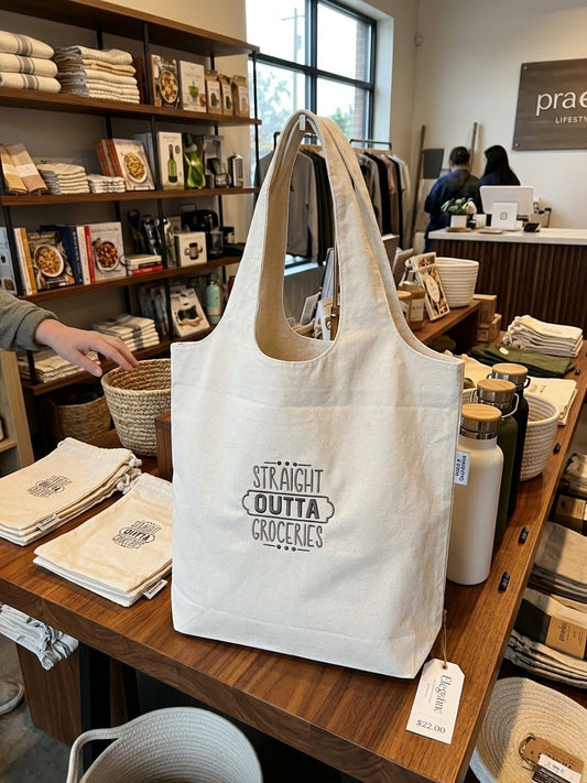 Straight OUTTA Groceries 1L tote.