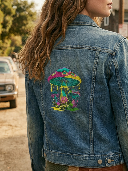 🍄Mushroom Levi’s Denim Jacket. Size M.