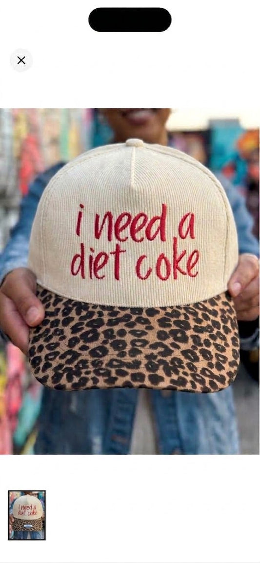Simply Stitched “I need a Diet Coke” trucker hat.