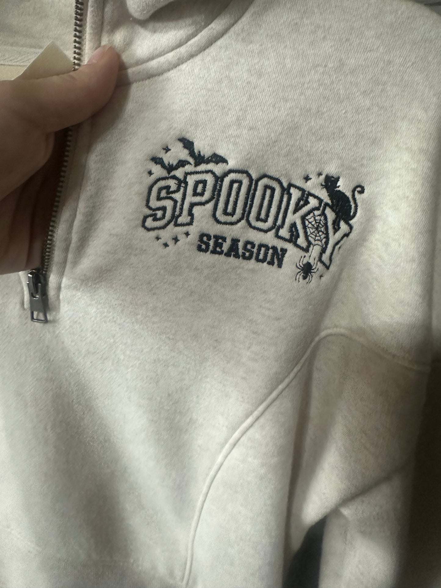 Simply Stitched “Spooky” quarter zip. Size S.