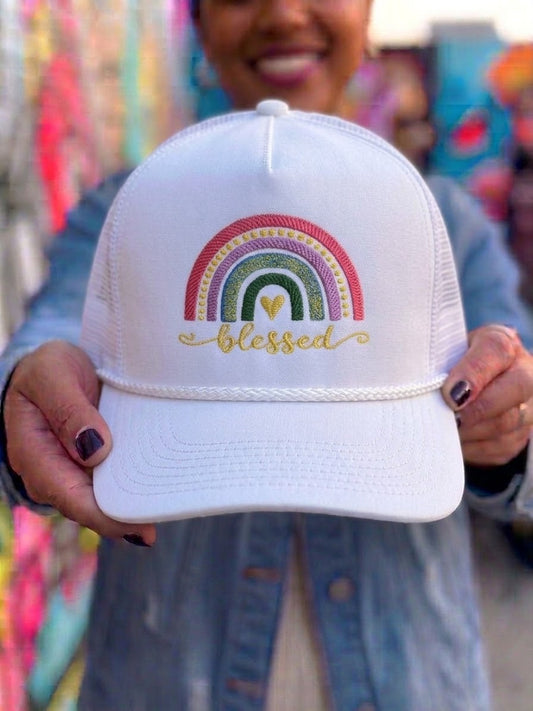 Simply Stitched Blessed Canvas Hat.