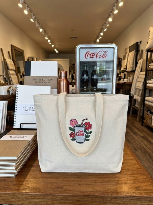 Floral Diet Coke 2L tote.